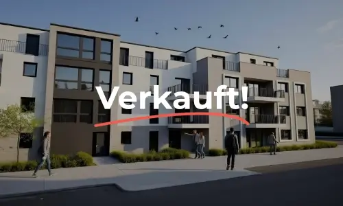 Visualisierung der Außenansicht des Baugrundstücks in Düsseldorf